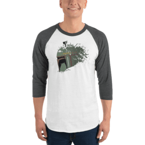 Boba Fett Spatter Color 3/4 T-shirt